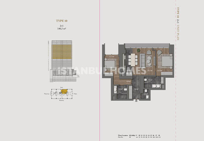 آپارتمان‌های 5 ستاره راحت در نیشانتاشی شیشلی 37