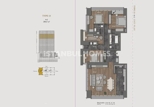آپارتمان‌های 5 ستاره راحت در نیشانتاشی شیشلی 40