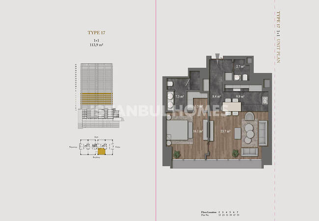 آپارتمان‌های 5 ستاره راحت در نیشانتاشی شیشلی 44