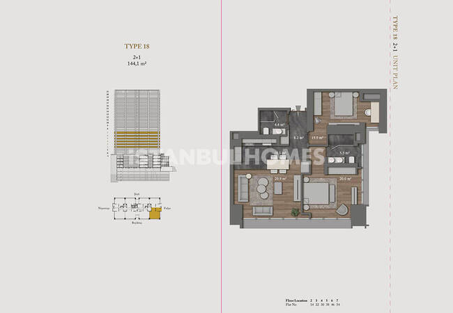 آپارتمان‌های 5 ستاره راحت در نیشانتاشی شیشلی 45