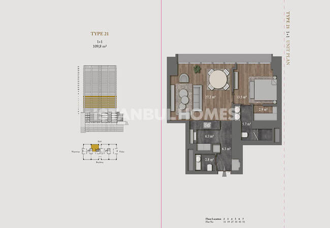 آپارتمان‌های 5 ستاره راحت در نیشانتاشی شیشلی 48