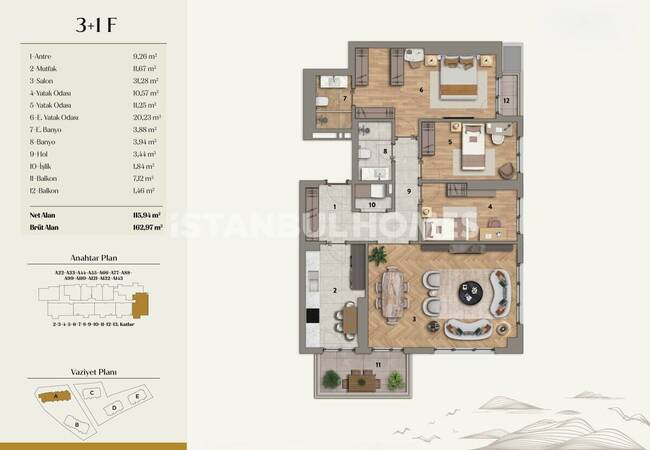 Maltepe'de Deniz ve Adalar Manzaralı Daireler 20