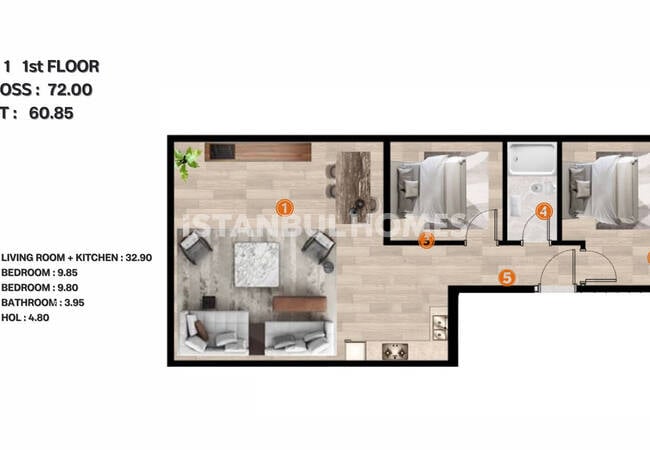 İstanbul Beşiktaş'ta Yüksek Kira Geliri Potansiyeline Sahip Daireler 11