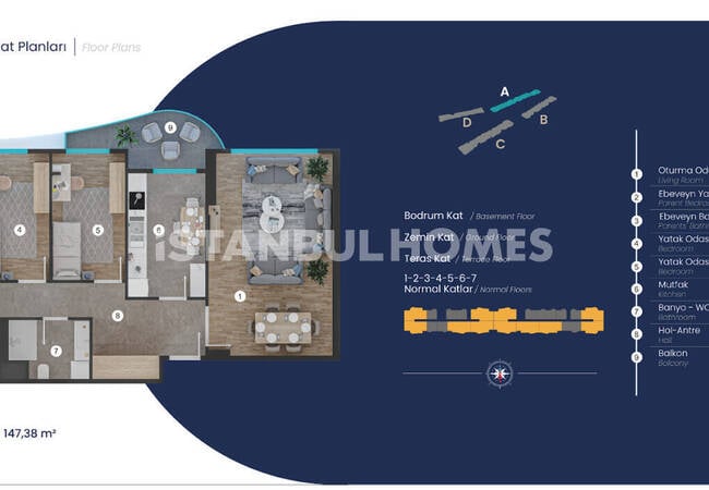 Appartements Dans Un Complexe Avec Piscine À Istanbul Pendik 16