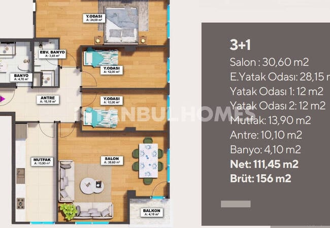 Appartements Avec Vue Sur La Nature Et Piscine Intérieure À üsküdar İstanbul 13