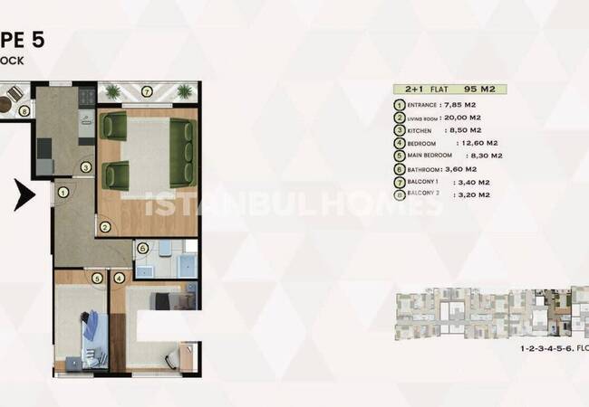 آپارتمانهای آماده سکونت در نزدیکی مترو در ایوبسلطان استانبول 17