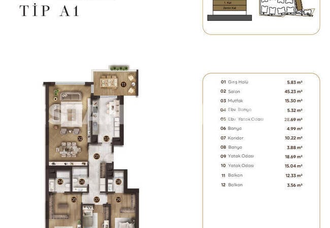 شقق أنيقة في مجمع سكني فاخر في باكيركوي 40