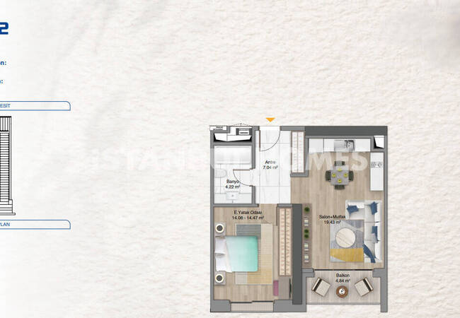 شقق مع موقف سيارات في موقع متميز في عمرانية، إسطنبول 14