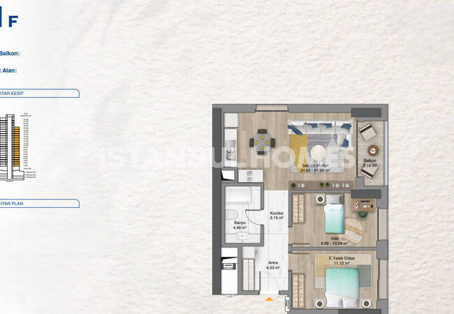 شقق مع موقف سيارات في موقع متميز في عمرانية، إسطنبول 15