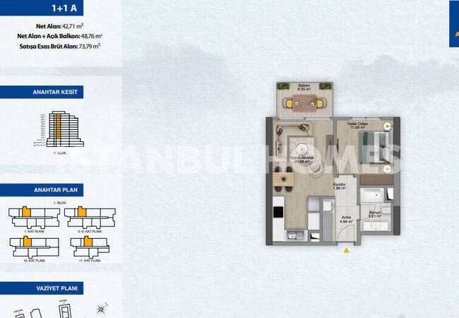 伊斯坦布尔希什利地铁站150米住宅项目公寓 19