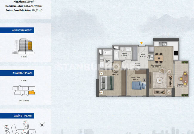 伊斯坦布尔希什利地铁站150米住宅项目公寓 20