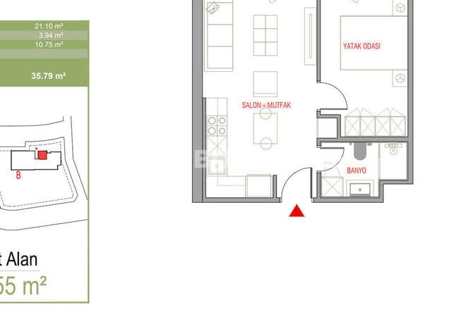 İstanbul Gaziosmanpaşa'da Metroya 200 Metre Mesafede Daireler 15