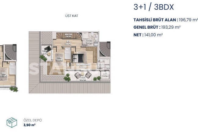 İstanbul Üsküdar'da Denize Yakın Projede Deniz Manzaralı Daireler 22