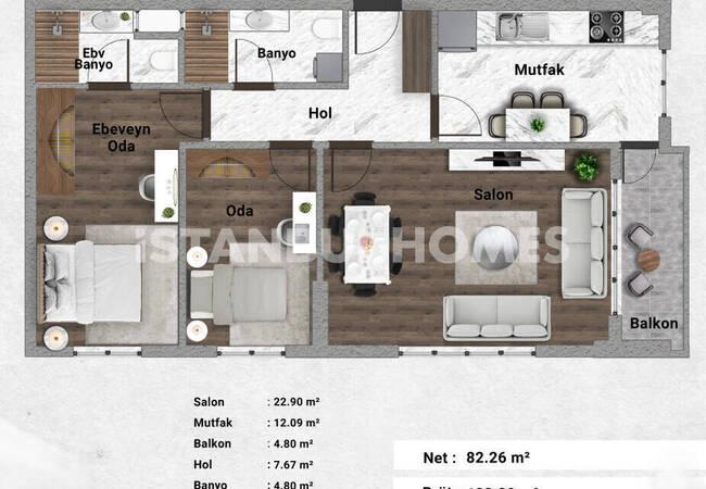 Квартиры в комплексе с бассейном в районе Багджылар, Стамбул 25