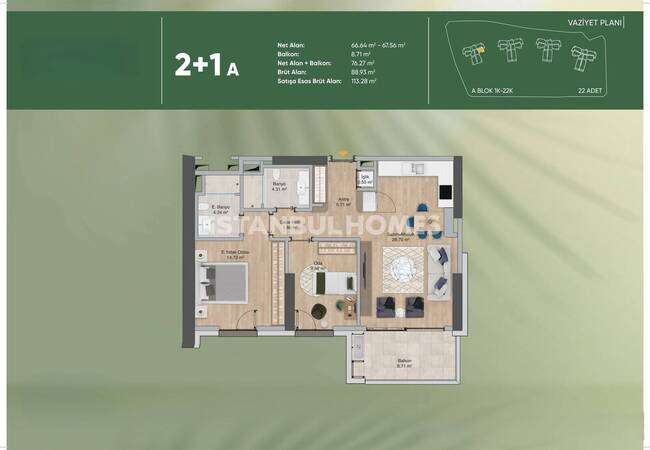 شقق على بُعد 200 متر من ممشى البحر في كارتال بإسطنبول 43