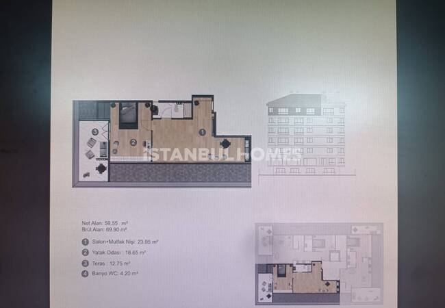 1-bedroom Apartments with Terraces in Istanbul Besiktas 13