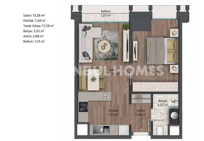 Sea-view 1-bedroom Flat in a Complex with Pool in Kadıköy Istanbul 16