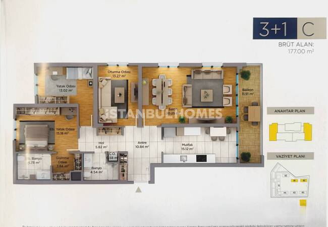 Apartments in a Complex with Lake View in İstanbul Avcılar 31