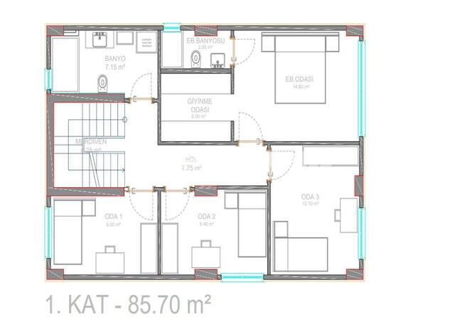Villas in a Complex with Pool and Parking in Istanbul Basaksehir 28