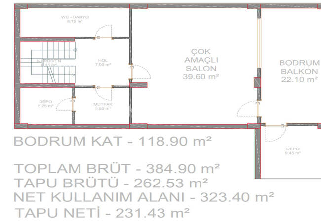 Villas in a Complex with Pool and Parking in Istanbul Basaksehir 27