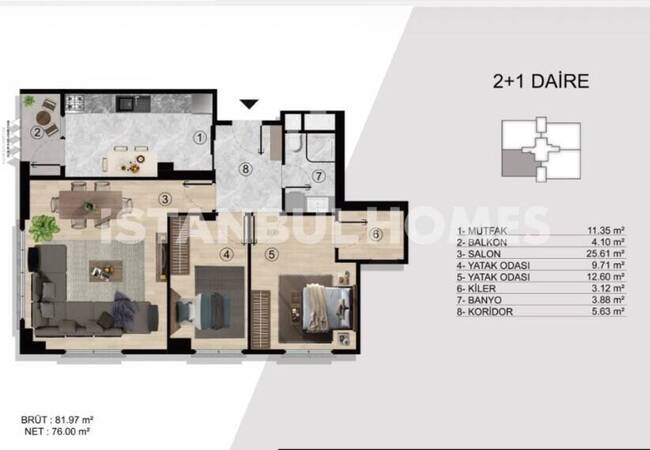 Elegant Apartments in a Project Close to Metro in Kadıkoy 12