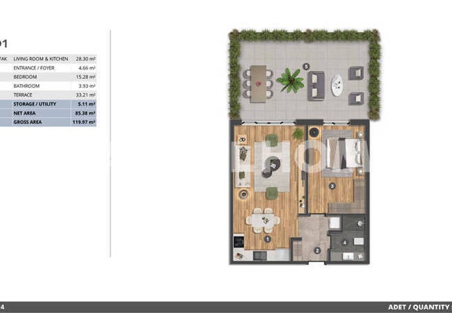 Spacious Apartments with Terraces in a Complex in Kağıthane 16