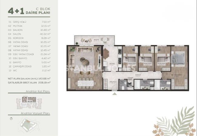 Investment Apartments in a Complex in Başakşehir İstanbul 22