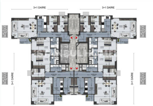 Stylish Middle Floor Apartments in Kadikoy Istanbul 10