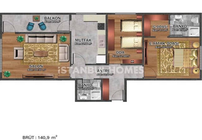 Appartements Avec Piscine Communautaire Et Parking À Istanbul 24