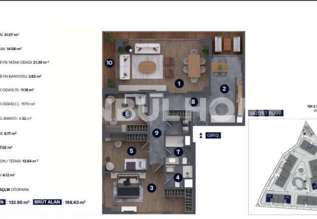 شقق بالقرب من المترو والطريق الرئيسي في إسطنبول تشكمكوي 17