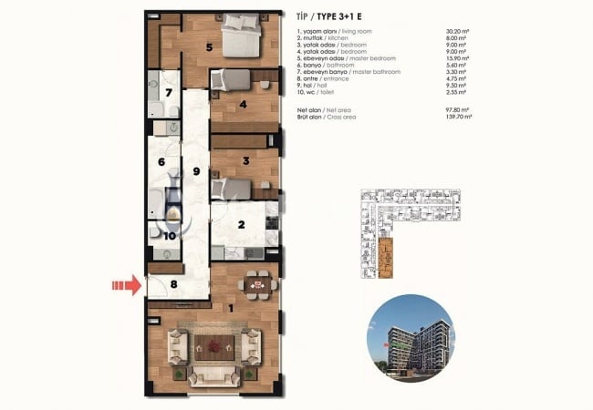 Traditional Architecture Central Apartments in Zeytinburnu 32