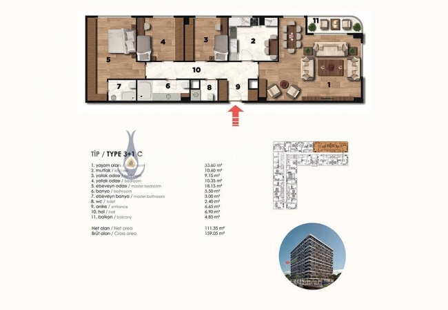 Traditional Architecture Central Apartments in Zeytinburnu 34