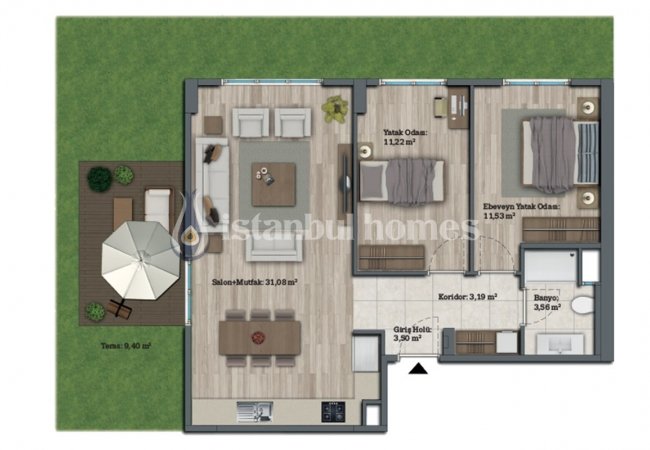 Appartements Luxueux Avec Aménagement Paysager Contemporain à Avcılar