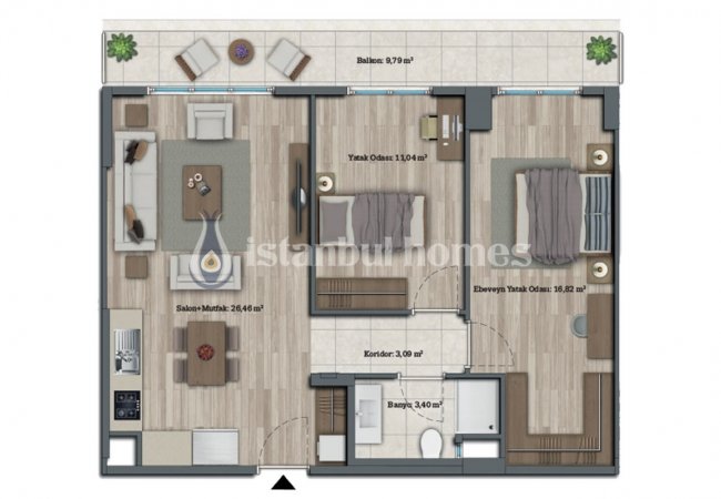 Appartements Luxueux Avec Aménagement Paysager Contemporain à Avcılar
