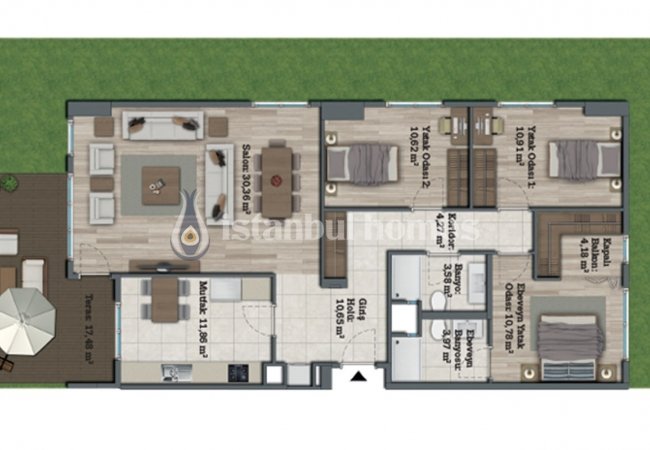 Appartements Luxueux Avec Aménagement Paysager Contemporain à Avcılar
