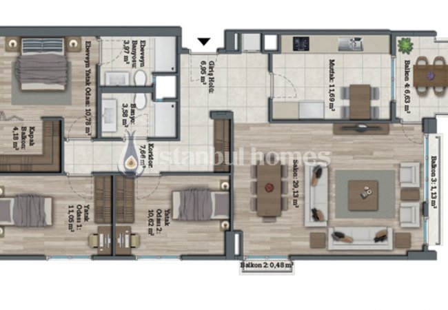 Appartements Luxueux Avec Aménagement Paysager Contemporain à Avcılar