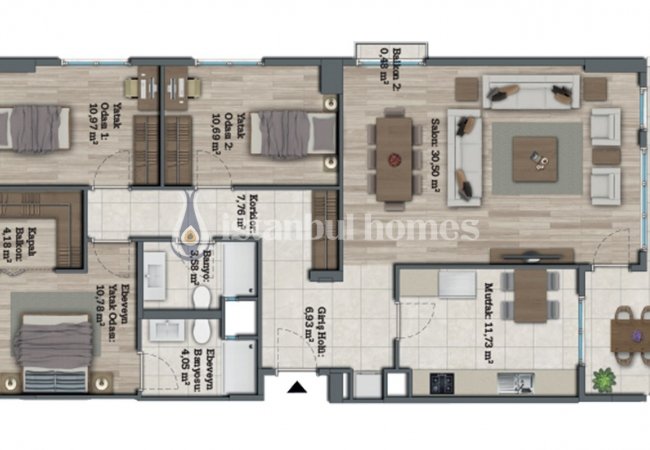Appartements Luxueux Avec Aménagement Paysager Contemporain à Avcılar