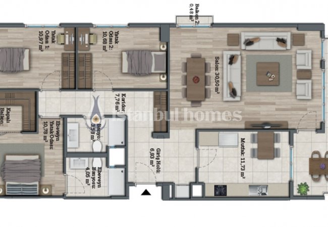 Appartements Luxueux Avec Aménagement Paysager Contemporain à Avcılar