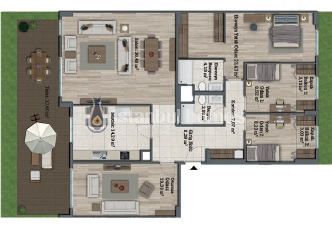 Appartements Luxueux Avec Aménagement Paysager Contemporain à Avcılar