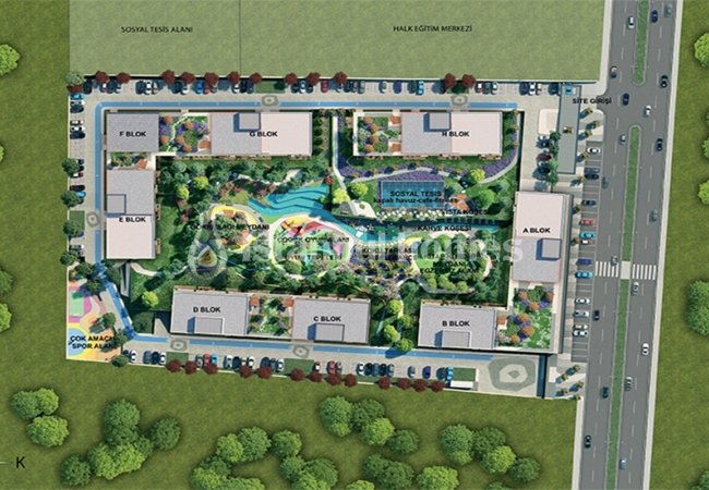 Appartements Luxueux Avec Aménagement Paysager Contemporain à Avcılar