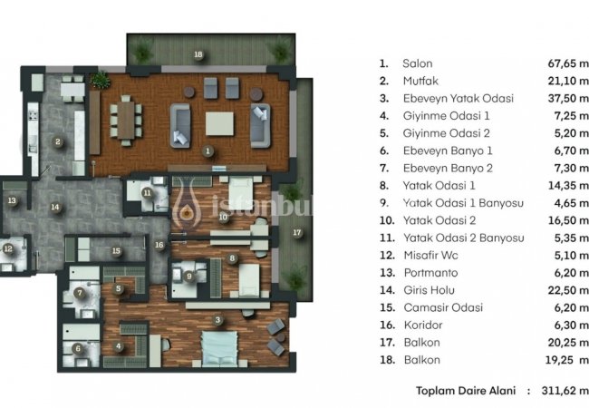Квартиры в Престижном Малоэтажном Комплексе в Бейкозе, Стамбул 50