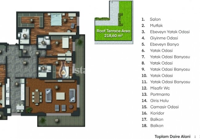 Квартиры в Престижном Малоэтажном Комплексе в Бейкозе, Стамбул 49
