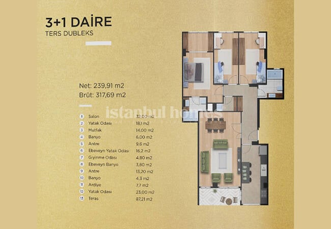 Bright Apartments in A Low-rise Complex in Beylikdüzü 28