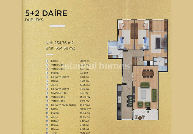 Bright Apartments in A Low-rise Complex in Beylikdüzü 32