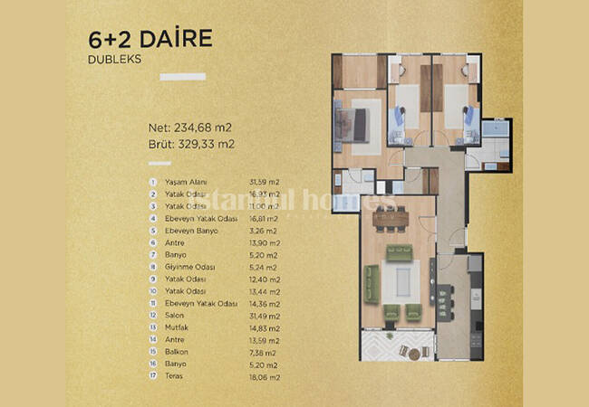 Bright Apartments in A Low-rise Complex in Beylikdüzü 33