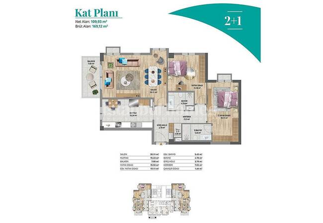 İstanbul Başakşehir’de Zengin Site İmkanlarına Sahip Geniş Daireler 35