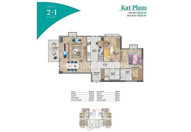 İstanbul Başakşehir’de Zengin Site İmkanlarına Sahip Geniş Daireler 39