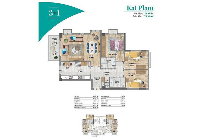 İstanbul Başakşehir’de Zengin Site İmkanlarına Sahip Geniş Daireler 42