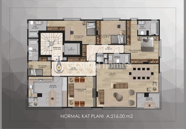 Smart Apartments in Complex with Fantastic Views in Uskudar