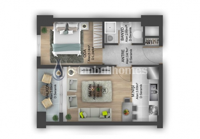 Immobilier Confortable Près De TEM À Bahcesehir Istanbul 39